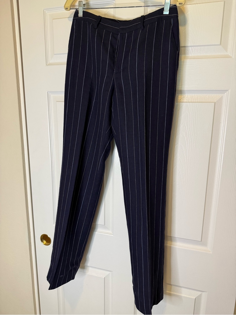 Ralph Lauren Navy Pinstripe Dress Trousers